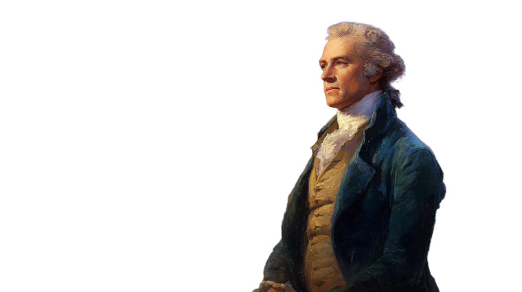 Alexander Hamilton Painting Vinyl Car Decal Sticker – Waterproof & UV-Resistant 2.72"