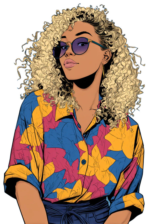Stylish Comic Woman Vinyl Car Decal Sticker – Waterproof & UV-Resistant 4.4