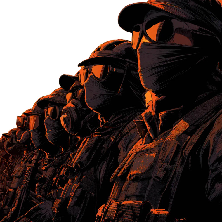 Ominous Riot Police Vinyl Car Decal Sticker – Waterproof & UV-Resistant 3.4133333333333336"