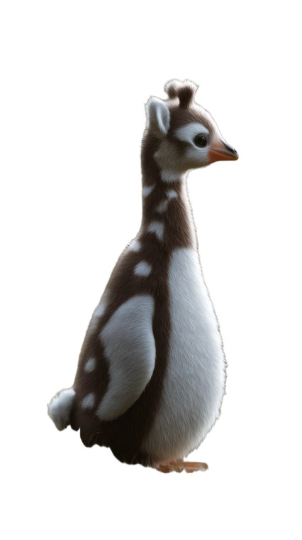 Giraffe-Penguin Hybrid Vinyl Car Decal Sticker – Waterproof & UV-Resistant 9.706666666666667"