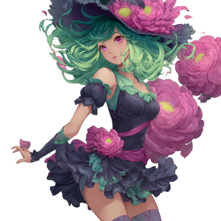 Anime Witch Dancing V2 Vinyl Car Decal Sticker – Waterproof & UV-Resistant 3.4133333333333336"