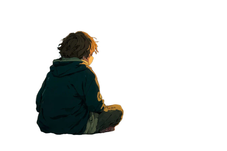 Melancholic Anime Boy V2 Vinyl Car Decal Sticker – Waterproof & UV-Resistant 2.986666666666667"