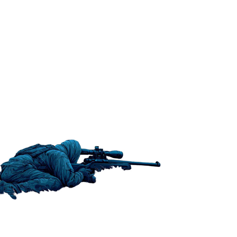 Sleeping Gunner Vinyl Car Decal Sticker – Waterproof & UV-Resistant 3.4133333333333336"