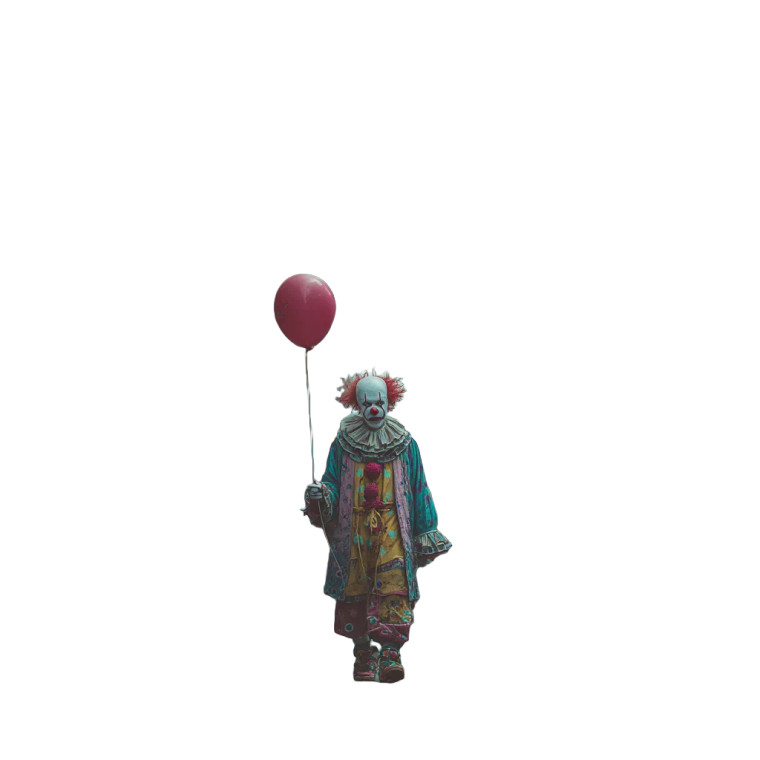Sad Clown Walking Vinyl Car Decal Sticker – Waterproof & UV-Resistant 6.826666666666667"
