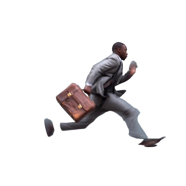 Fleeing Worker Vinyl Car Decal Sticker – Waterproof & UV-Resistant 3.4133333333333336"