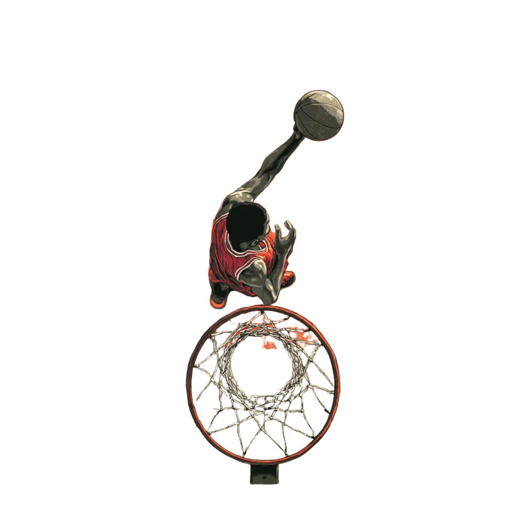 Basketball Player Throw Vinyl Car Decal Sticker – Waterproof & UV-Resistant 3.4133333333333336"