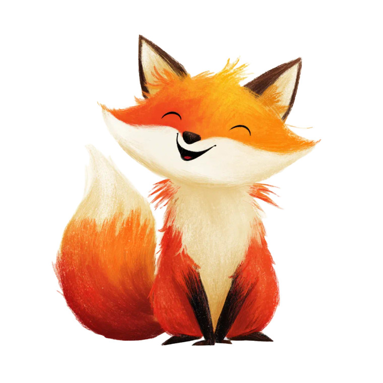 Happy Red Fox Vinyl Car Decal Sticker – Waterproof & UV-Resistant 3.4133333333333336" Happy Red Fox Vinyl Car Decal Sticker – Waterproof & UV-Resistant 3.4133333333333336"