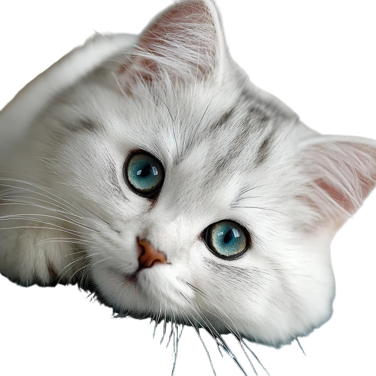 White Kitten V5 Vinyl Car Decal Sticker – Waterproof & UV-Resistant 3.4133333333333336"