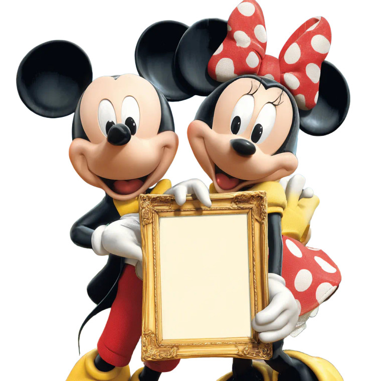 Disney Characters Frame Vinyl Car Decal Sticker – Waterproof & UV-Resistant 3.4133333333333336"