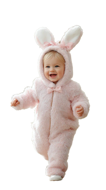 Joyful Bunny Baby Vinyl Car Decal Sticker – Waterproof & UV-Resistant 9.706666666666667"