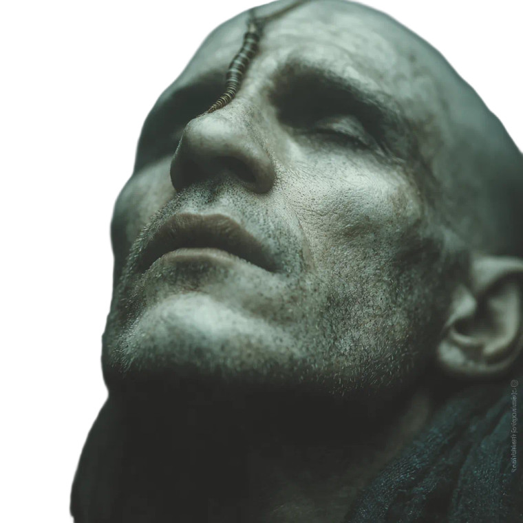 Decaying Humanoid Portrait Vinyl Car Decal Sticker – Waterproof & UV-Resistant 6.826666666666667"