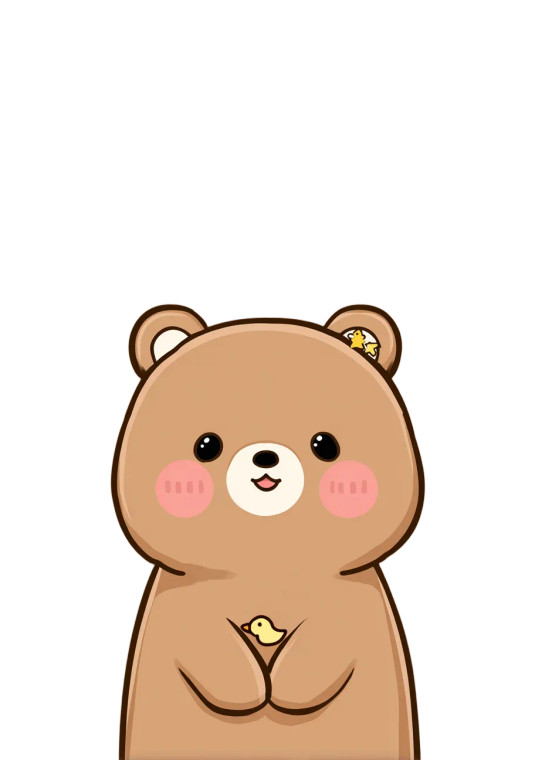 Cute Bear Avatar Vinyl Car Decal Sticker – Waterproof & UV-Resistant 4.32"