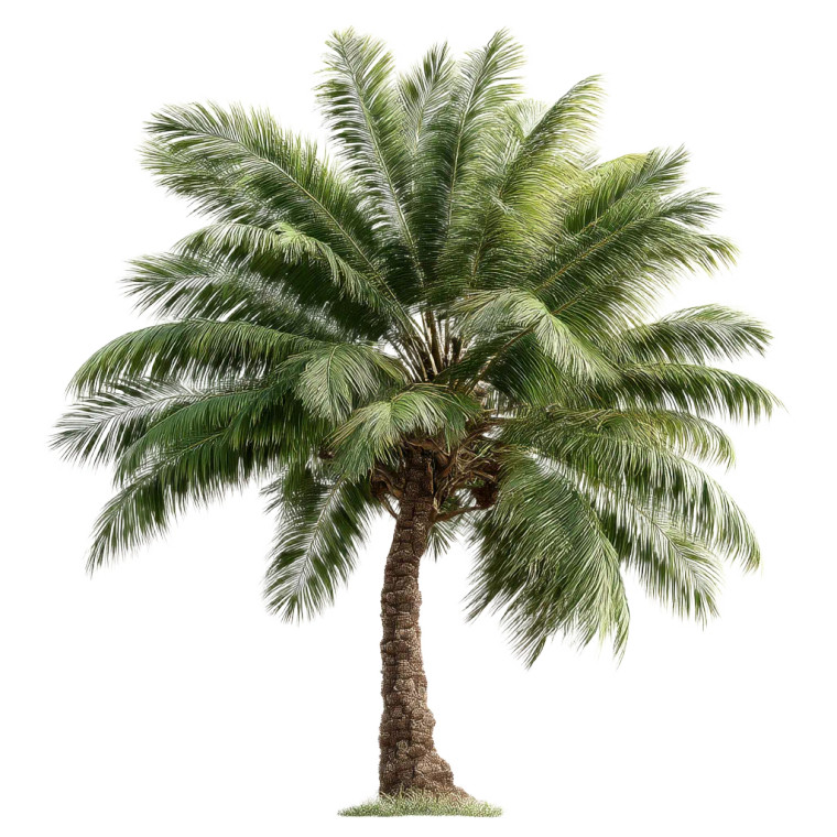 Coconut Palm Tree Vinyl Car Decal Sticker – Waterproof & UV-Resistant 3.4133333333333336"