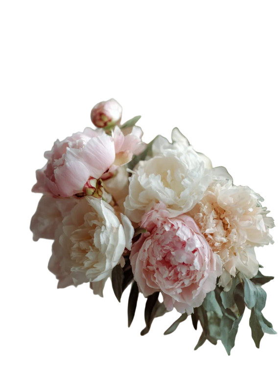 Pastel Peony Bouquet Vinyl Car Decal Sticker – Waterproof & UV-Resistant 4.1066666666666665"