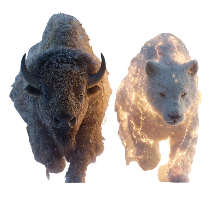 Majestic Elemental Beasts Vinyl Car Decal Sticker – Waterproof & UV-Resistant 3.4133333333333336"