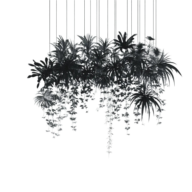 Tropical Hanging Plants Vinyl Car Decal Sticker – Waterproof & UV-Resistant 3.4133333333333336"