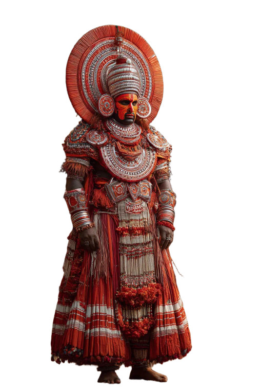 Theyyam Dancer Vinyl Car Decal Sticker – Waterproof & UV-Resistant 4.4
