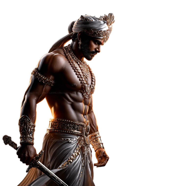 Legendary South Indian Warrior Vinyl Car Decal Sticker – Waterproof & UV-Resistant 3.4133333333333336"