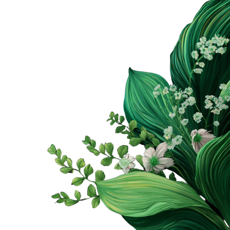 Leaves And Flowers Vinyl Car Decal Sticker – Waterproof & UV-Resistant 3.4133333333333336"