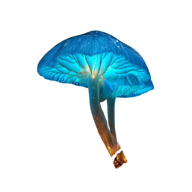 Glowing Mushroom V2 Vinyl Car Decal Sticker – Waterproof & UV-Resistant 6.826666666666667"