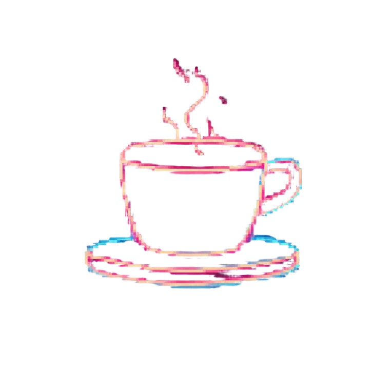 Neon Coffee Cup Vinyl Car Decal Sticker – Waterproof & UV-Resistant 3.4133333333333336"