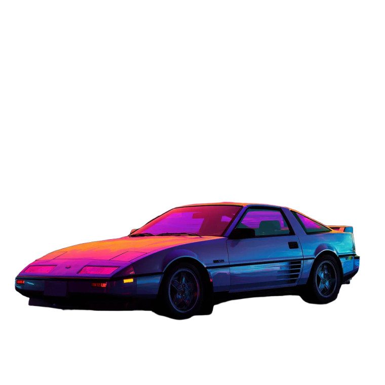 80S Sports Car Vinyl Car Decal Sticker – Waterproof & UV-Resistant 3.4133333333333336"