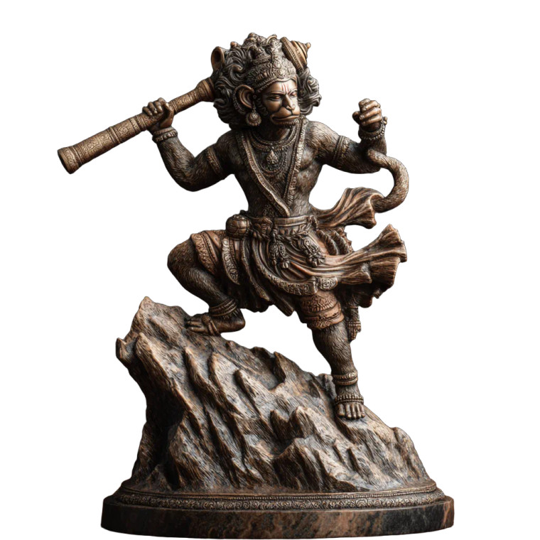Hanuman Statue Vinyl Car Decal Sticker – Waterproof & UV-Resistant 3.4133333333333336"