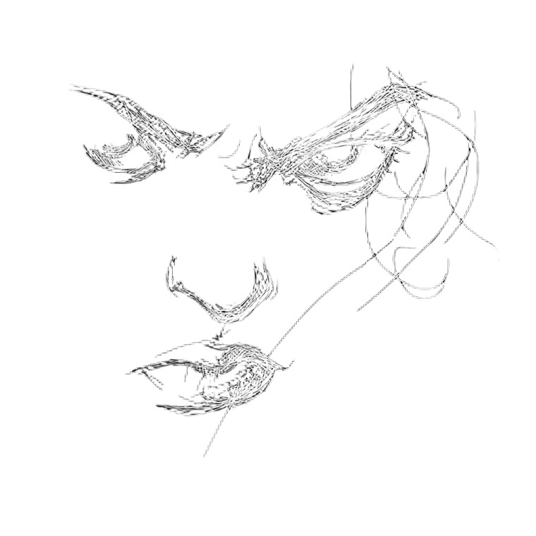 Angry Ink Face Vinyl Car Decal Sticker – Waterproof & UV-Resistant 3.4133333333333336"