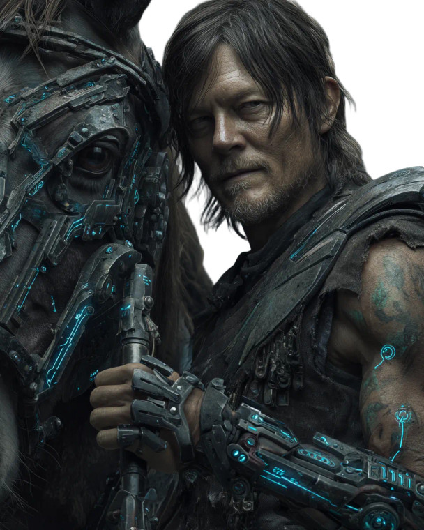 Biomechanical Daryl Dixon Vinyl Car Decal Sticker – Waterproof & UV-Resistant 8.0"