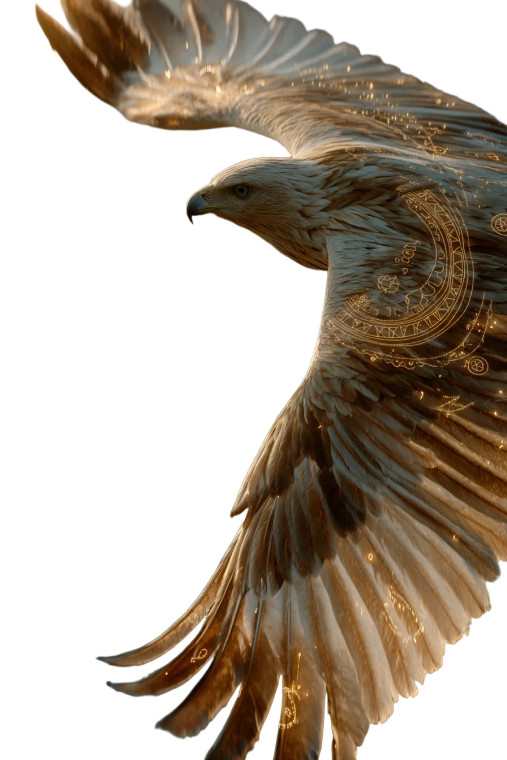Majestic Golden Eagle V3 Vinyl Car Decal Sticker – Waterproof & UV-Resistant 8.96"