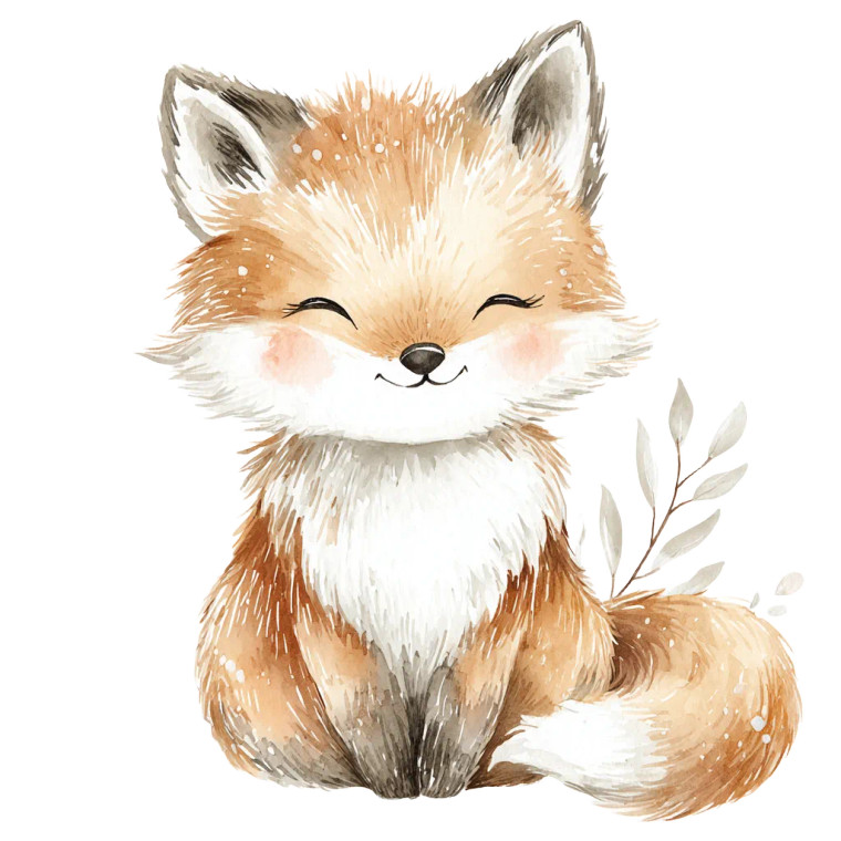 Cute Fox V4 Vinyl Car Decal Sticker – Waterproof & UV-Resistant 6.826666666666667"