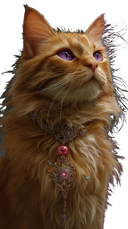 Magical Orange Cat Vinyl Car Decal Sticker – Waterproof & UV-Resistant 9.706666666666667"
