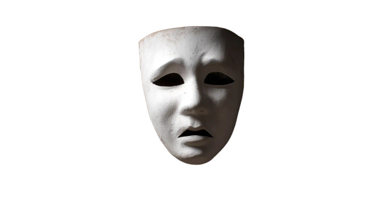Theatrical Mask Vinyl Car Decal Sticker – Waterproof & UV-Resistant 2.72"