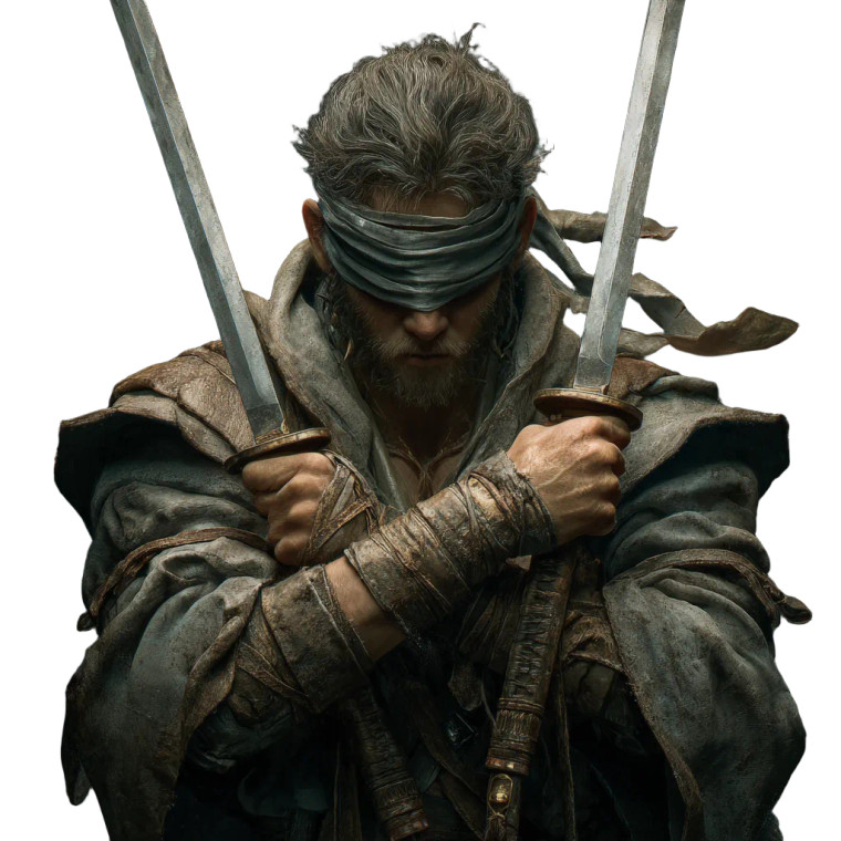 Blindfolded Warrior V3 Vinyl Car Decal Sticker – Waterproof & UV-Resistant 3.4133333333333336"