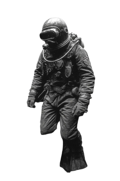 Vintage Diver Underwater Vinyl Car Decal Sticker – Waterproof & UV-Resistant 4.4