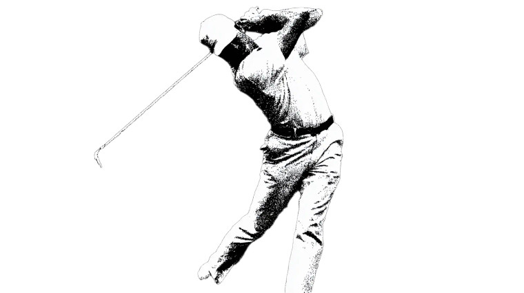 Retro Golfer Silhouette Vinyl Car Decal Sticker – Waterproof & UV-Resistant 5.4