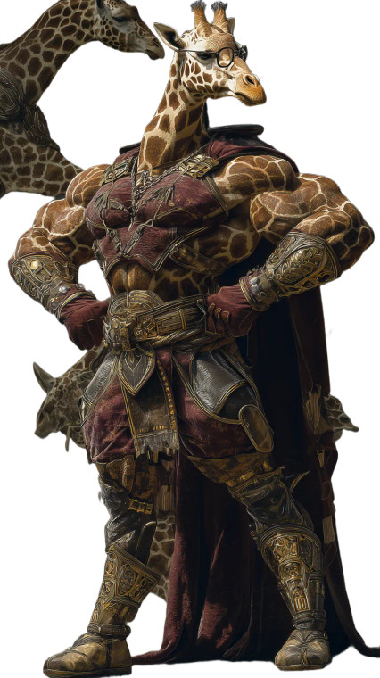 Giraffe Superhero Vinyl Car Decal Sticker – Waterproof & UV-Resistant 9.706666666666667"