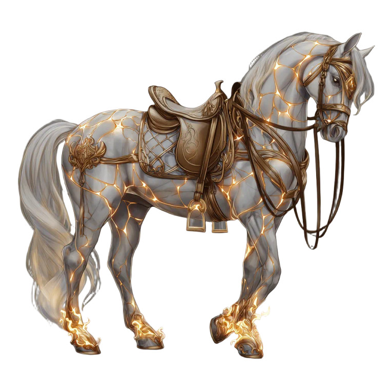 Silver Flame Horse Vinyl Car Decal Sticker – Waterproof & UV-Resistant 3.4133333333333336"