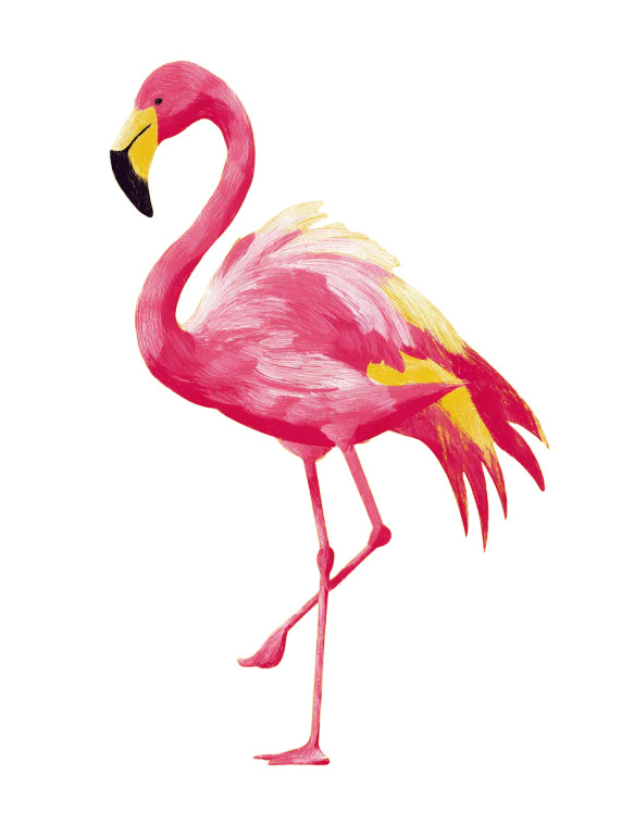Vintage Pink Flamingo V2 Vinyl Car Decal Sticker – Waterproof & UV-Resistant 8.213333333333333"
