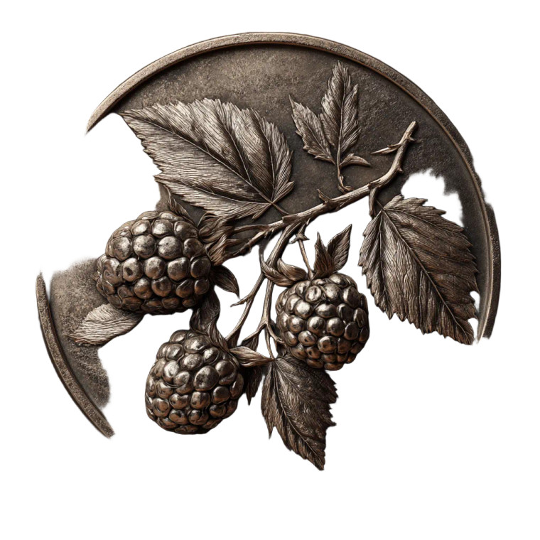 Blackberry Bramble Coin Vinyl Car Decal Sticker – Waterproof & UV-Resistant 6.826666666666667"