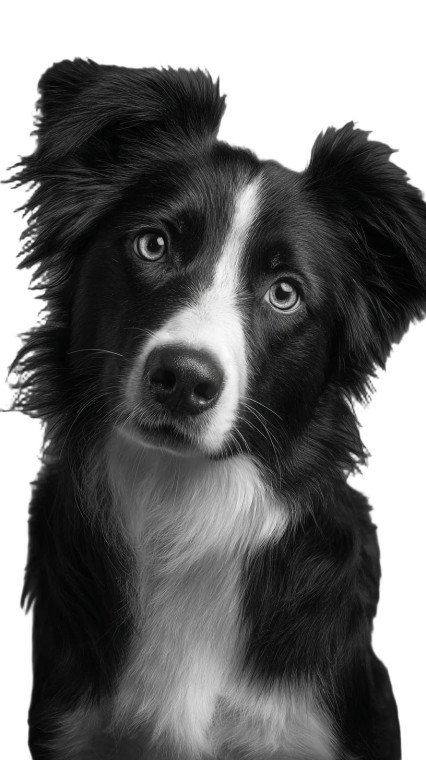 Border Collie Portrait V6 Vinyl Car Decal Sticker – Waterproof & UV-Resistant 4.8533333333333335"