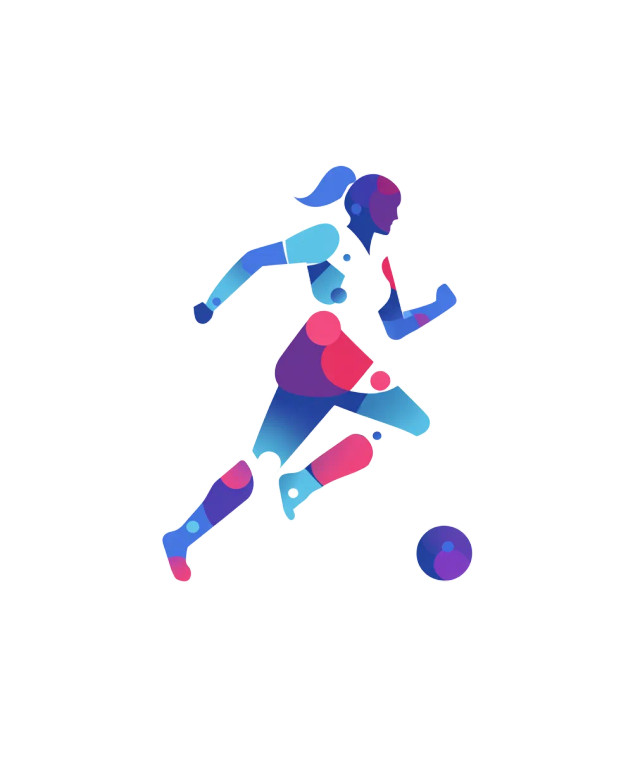 Abstract Soccer Player Vinyl Car Decal Sticker – Waterproof & UV-Resistant 4.0"