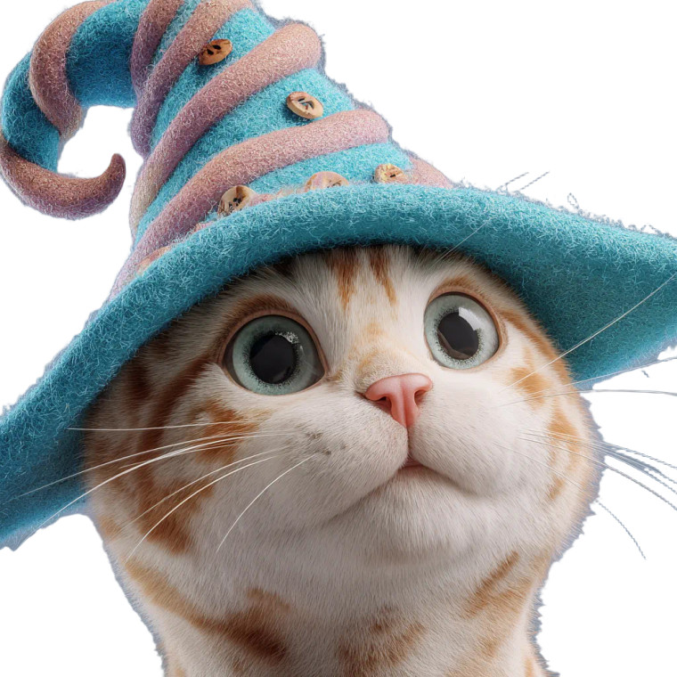 Funny Hat Cat Vinyl Car Decal Sticker – Waterproof & UV-Resistant 3.4133333333333336"