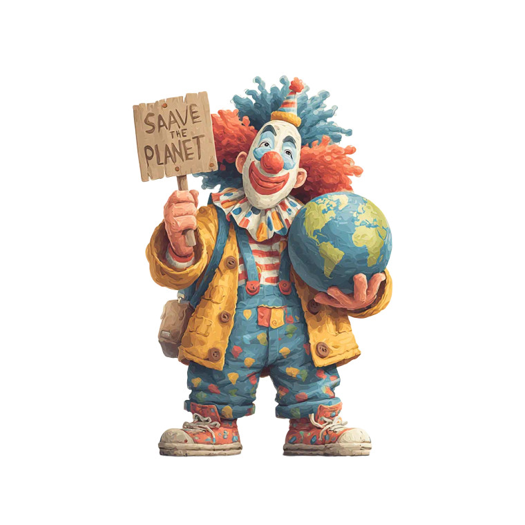 Eco Clown Vinyl Car Decal Sticker – Waterproof & UV-Resistant 6.826666666666667"