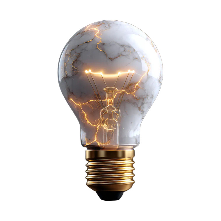 Golden Cracked Bulb Vinyl Car Decal Sticker – Waterproof & UV-Resistant 6.826666666666667"