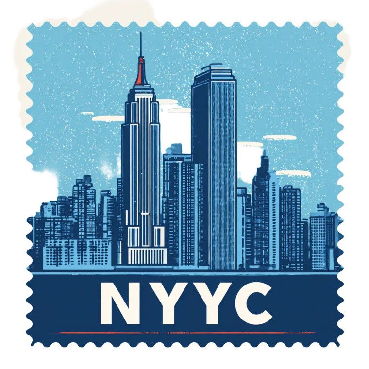 Nyc Stamp Vinyl Car Decal Sticker – Waterproof & UV-Resistant 3.4133333333333336"