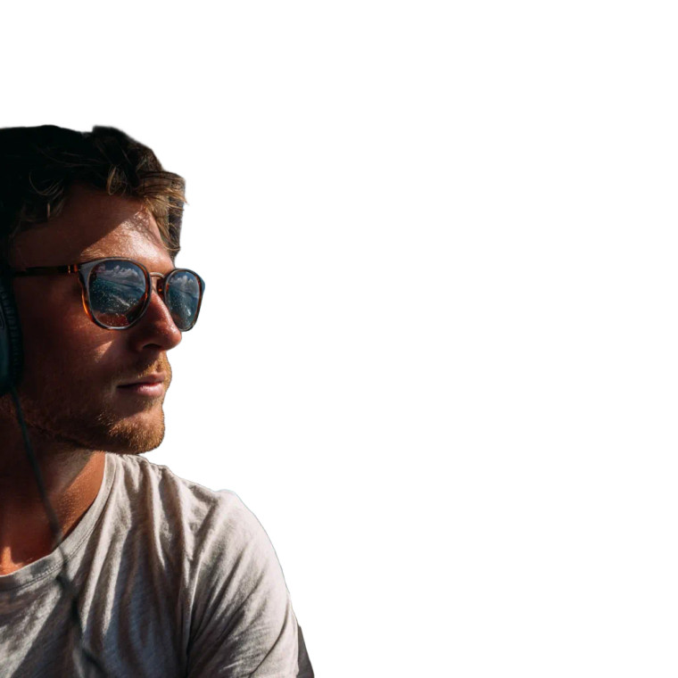 Young Man On Plane Vinyl Car Decal Sticker – Waterproof & UV-Resistant 6.826666666666667"