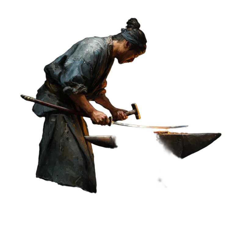 Medieval Blacksmith Working Vinyl Car Decal Sticker – Waterproof & UV-Resistant 3.4133333333333336"