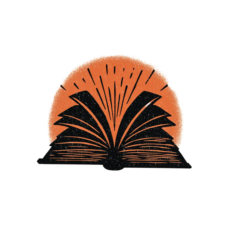 Book Vector Logo Vinyl Car Decal Sticker – Waterproof & UV-Resistant 3.4133333333333336"