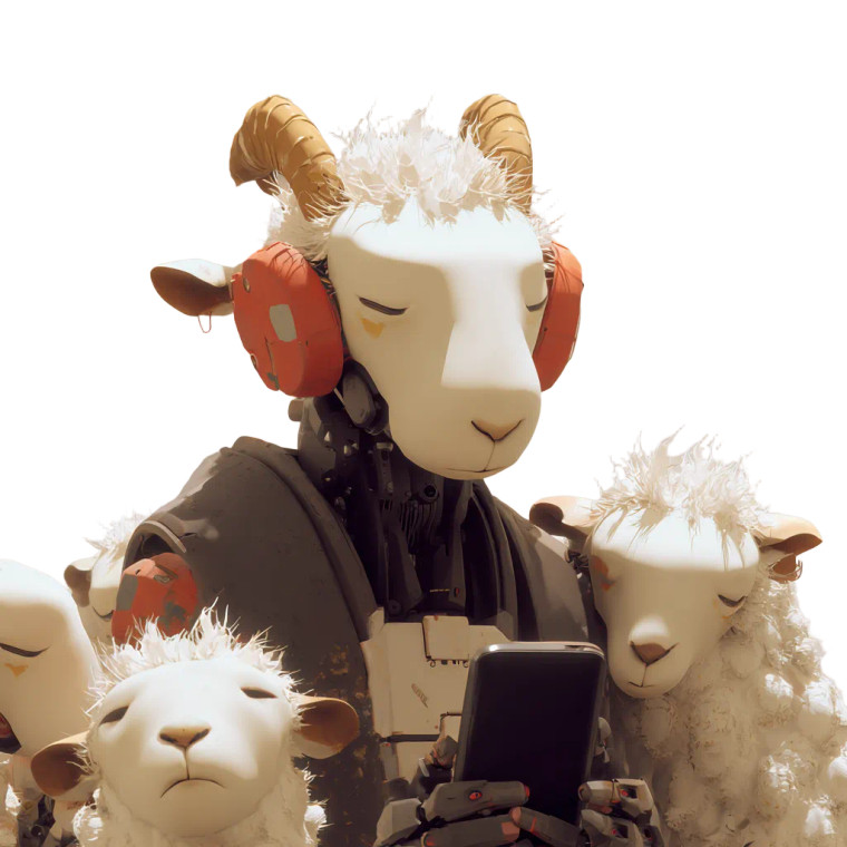 Electric Sheep Dream Vinyl Car Decal Sticker – Waterproof & UV-Resistant 3.4133333333333336"